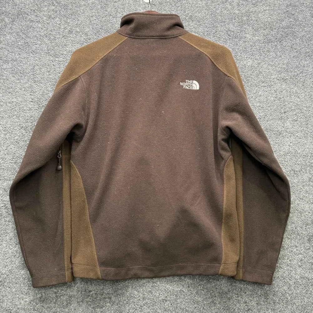The North Face WindWall Fleece Jacket Mens Small‎ Brown Full Zip Outdoor